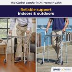 Drive Medical Folding Walker with Wheels for Seniors
