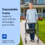 Superlight Folding Aluminum Rollator Walker for Seniors