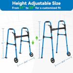 Loyoda Folding Walker for Seniors - Lightweight & Adjustable