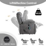 Large Power Lift Recliner with Massage & Heat