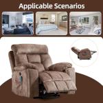 CANMOV Large Power Lift Recliner with Massage and Heat