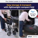 Drive Medical Folding Transport Wheelchair with Footrest