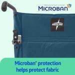 Medline Folding Steel Transport Wheelchair with 12-Inch Wheels