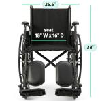 Medline Lightweight Wheelchair with Elevating Leg Rests