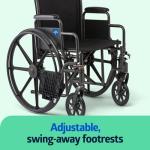 Medline Folding Wheelchair with Swing-Back Arms