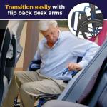 Lightweight Portable Wheelchair with Swing-Away Footrests