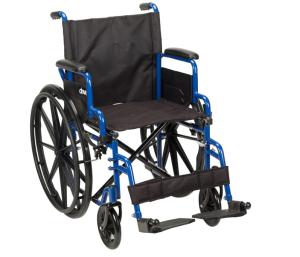 Drive Medical Blue Streak Lightweight Wheelchair with Footrests