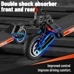 Electric Scooter for Adults, 65-90 km Range, 48V 20.8 Ah Battery, 10" Tubeless Off-Road Tires, 150 kg Load Capacity, 3 Speed Modes, Double Suspension, Key Start - TODIMART S9 Foldable E-Scooter