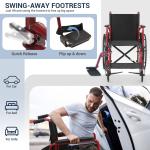 Folding Wheelchair with Swing Away Footrests