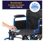 Drive Medical Blue Streak Lightweight Wheelchair with Footrests