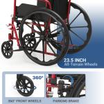 Folding Wheelchair with Swing Away Footrests