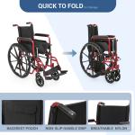 Folding Wheelchair with Swing Away Footrests