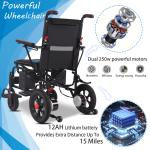 Lightweight Folding Electric Power Wheelchair for All Terrain