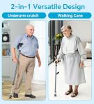 Adjustable Aluminum Crutches with Handgrips for Adults