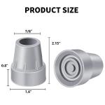 Heavy Duty Rubber Crutch Tips 4-Pack