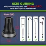 Heavy-Duty Rubber Crutch Tips for Stability