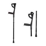 VISIONU Lightweight Adjustable Foldable Crutch - Black