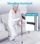 Adjustable Aluminum Crutches with Handgrips for Adults