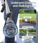 Adjustable Aluminum Crutches with Handgrips for Adults