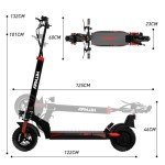 HITWAY Electric Scooter Adult 10 Inch, 15.6-27AH Battery 500W Motor, Foldabler, 3 Speed Modes, Maximum Speed 25KM/H, Tubeless Tire, Turn Signals, APP