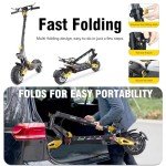 Electric Scooter for Adults, 23AH 48V Battery, 70km Long Range, 11' Pneumatic tires, High Torque Motor Double Disc Brakes and Large LCD Display