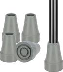 Heavy Duty Non-Slip Rubber Crutch Tips - 4-Pack