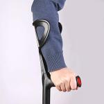 VISIONU Lightweight Adjustable Foldable Crutch - Black