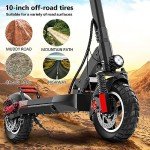Ealirie Electric Scooter 12.5Ah Battery 10'' Fat Tire for Adults Teens, Triple Shocking Proof, 500W Motor, 30-40KM Range, Max Speed 25KM/H, Folding E Scooter Front + Rear Safe brake