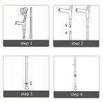VISIONU Lightweight Adjustable Foldable Crutch - Black