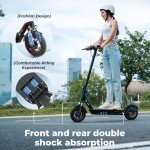 iScooter i10Plus Fast Electric Scooter Adults, 50KM Max Range, Support APP One-click Lock, Dual Suspension, 3 Braking Systems & Turn Signals, 120KG Capacity