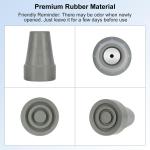 Heavy Duty Non-Slip Rubber Crutch Tips - 4-Pack