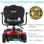 Vive 4 Wheel Electric Mobility Scooter for Adults