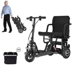 Foldable Three-Wheel Electric Scooter, 20 Mile Range