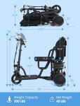 Foldable Three-Wheel Electric Mobility Scooter, 300W