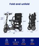 Foldable Three-Wheel Electric Scooter, 20 Mile Range