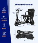 Three-Wheel Folding Scooter for Adults, 15-Mile Range