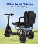 Three-Wheel Folding Scooter for Adults, 15-Mile Range