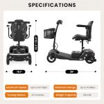Foldable Electric Scooter for Adults, 330lbs Capacity