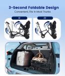 Three-Wheel Folding Scooter for Adults, 15-Mile Range