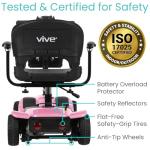 Vive Heavy Duty Electric Mobility Scooter for Travel