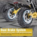 Electric Scooter for Adults, 23AH 48V Battery, 70km Long Range, 11' Pneumatic tires, High Torque Motor Double Disc Brakes and Large LCD Display