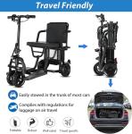 Foldable 4-Wheel Mobility Scooter for Adults
