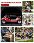 Folding Four-Wheel Scooter for Seniors - 12.5 Miles