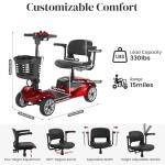 MobiCyc MS08 Compact 4-Wheel Scooter for Seniors