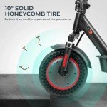 iScooter Electric Scooter, i9MAX Electric Scooters Adult with Bag, 10” Honeycomb Solid Tire E Scooter, 30-40km Range, 3 Speed Mode, Foldable Fast Scooter with APP, Dual Shock Absorption