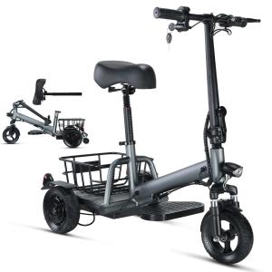 Compact 3-Wheeled Electric Scooter - 9.3 MPH Speed
