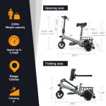 Compact 3-Wheeled Electric Scooter - 9.3 MPH Speed