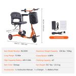 Compact 3-Wheel Scooter for Seniors - 12 Mile Range