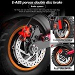 Ealirie Electric Scooter 12.5Ah Battery 10'' Fat Tire for Adults Teens, Triple Shocking Proof, 500W Motor, 30-40KM Range, Max Speed 25KM/H, Folding E Scooter Front + Rear Safe brake