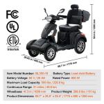 Heavy Duty 4-Wheel Scooter, 31 Miles Range